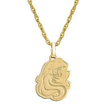 Disney's The Little Mermaid 14k Gold Engraved Ariel Pendant Necklace