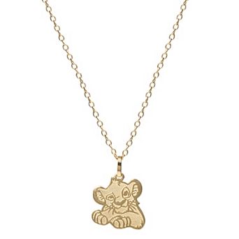 Disney's The Lion King 14k Gold Simba Pendant Necklace