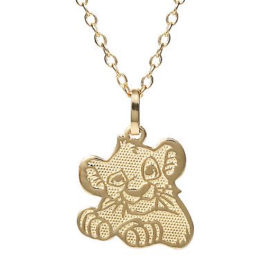 Disney's The Lion King 14k Gold Simba Pendant Necklace