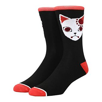 Men's Demon Slayer Fox Mask Crew Socks