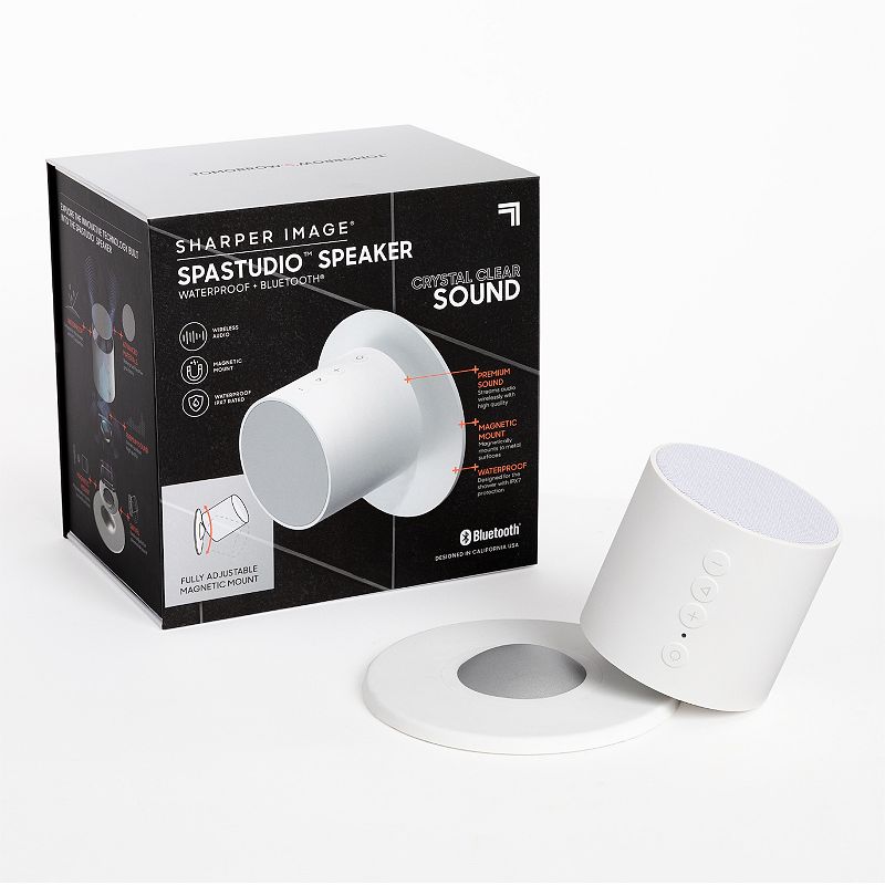 Sharper Image SpaStudio Waterproof Bluetooth Speaker, Multicolor