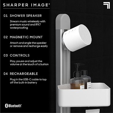Sharper Image SpaStudio Waterproof Bluetooth Speaker
