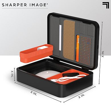 Sharper Image Wireless Valet Desk Organizer with Charging Pad