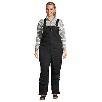 Plus Size Lands' End Expedition Primaloft Snow Bibs
