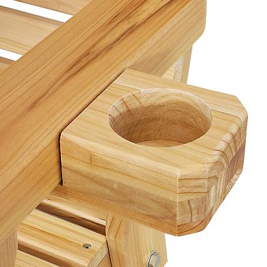 Sunnydaze 2-Person Wooden Porch Swing with Armrests/Chains - Traditional