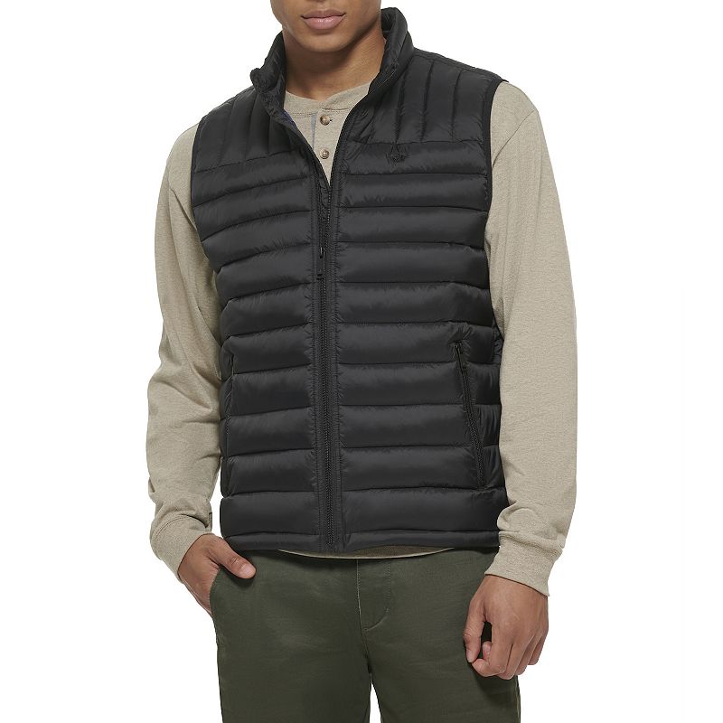 Mens Dockers Quilted Puffer Vest, Size: XXL, Black
