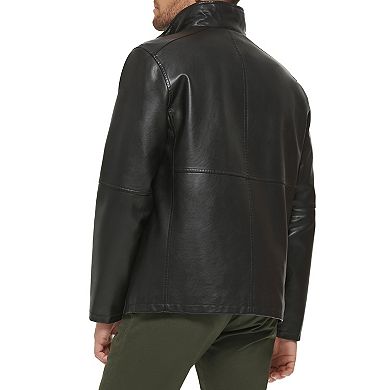 Men's Dockers Faux Leather Jacket with Quilted Bib