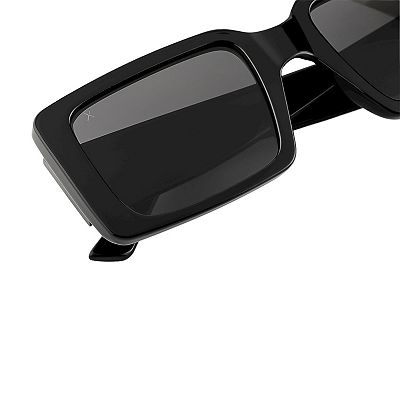 NEW - Dime After Party Black Glasses. Unisex. Dime Optics X Les Do Makeup Midnight Polarized Sunglasses in  main image 4