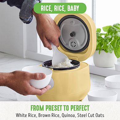 GreenLife 4-Cup PFAS-Free Ceramic Nonstick Rice, Oats & Grains Cooker