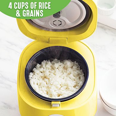 GreenLife 4-Cup PFAS-Free Ceramic Nonstick Rice, Oats & Grains Cooker