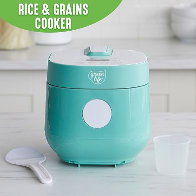 GreenLife 4-Cup PFAS-Free Ceramic Nonstick Rice, Oats & Grains Cooker