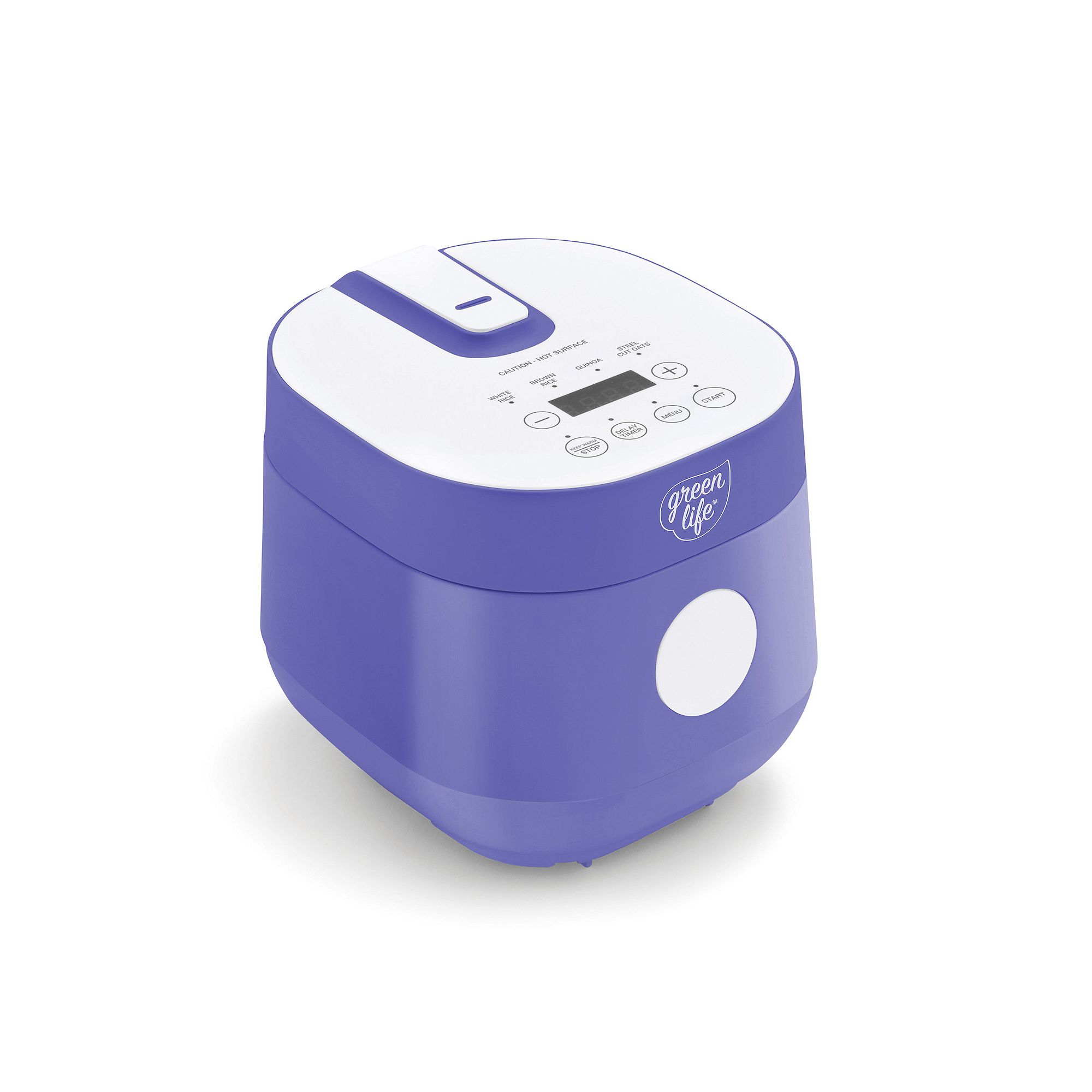 GreenLife 4-Cup PFAS-Free Ceramic Nonstick Rice, Oats & Grains Cooker, Purp