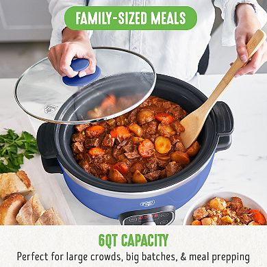 GreenLife Cook Duo Programmable 6-qt. PFAS-Free Ceramic Nonstick Slow Cooker