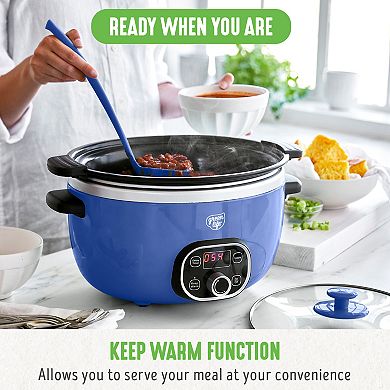 GreenLife Cook Duo Programmable 6-qt. PFAS-Free Ceramic Nonstick Slow Cooker