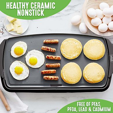 GreenLife 20" PFAS-Free Nonstick Ceramic Electric Griddle