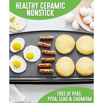 GreenLife 20" PFAS-Free Nonstick Ceramic Electric Griddle