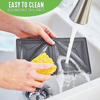 GreenLife PFAS-Free Nonstick Ceramic Waffle Sandwich Maker, Toaster, & Panini Press