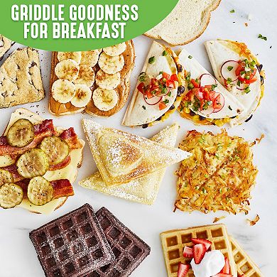 GreenLife PFAS-Free Nonstick Ceramic Waffle Sandwich Maker, Toaster, & Panini Press