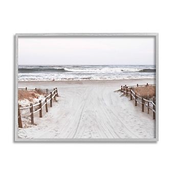 Stupell Home Decor Beach Waves Shoreline Framed Wall Art