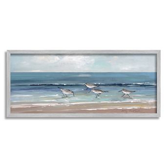 Stupell Home Decor Sandpipers Birds Shore Framed Wall Art