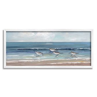 Stupell Home Decor Beach Sandpipers Birds Framed Wall Art