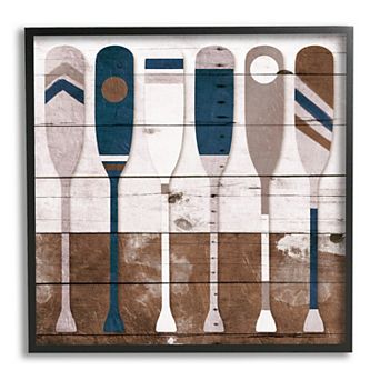 Stupell Home Decor Ocean Paddle Ores Framed Wall Art