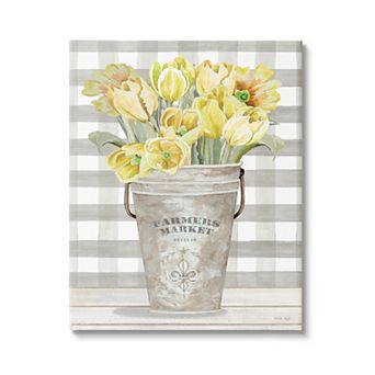 Stupell Home Decor Yellow Country Tulips Bouquet Canvas Wall Art