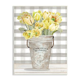 Stupell Home Decor Yellow Country Tulips Plaque Wall Art