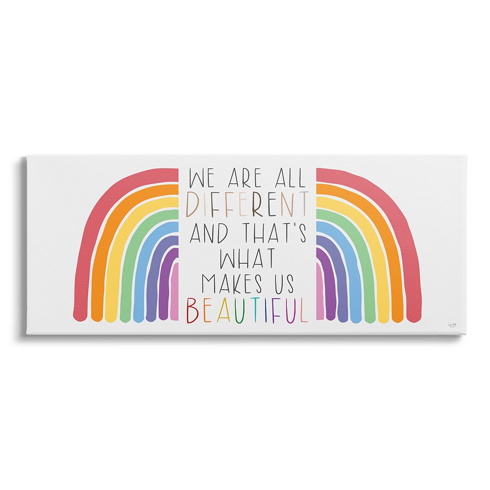 Stupell Home Decor Rainbow Different Beautiful Wall Art