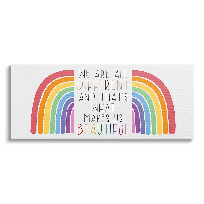Stupell Home Decor Rainbow Different Beautiful Wall Art, Multi