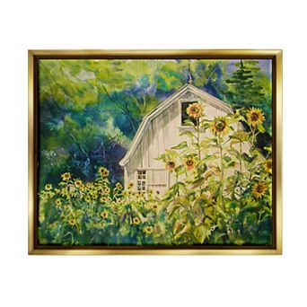 Stupell Home Decor Sunflower Field Countryside Framed Wall Art