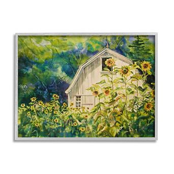 Stupell Home Decor Countryside Peaceful Sunflower Framed Wall Art