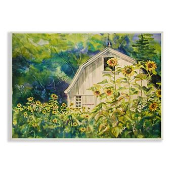 Stupell Home Decor Sunflower Field Countryside Plaque Wall Art