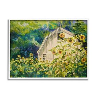 Stupell Home Decor Sunflower Countryside Framed Wall Art