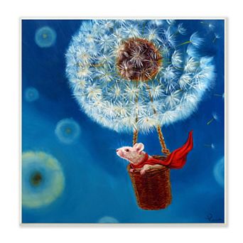 Stupell Home Decor Dandelion Hot Air Balloon Mouse Plaque Wall Art