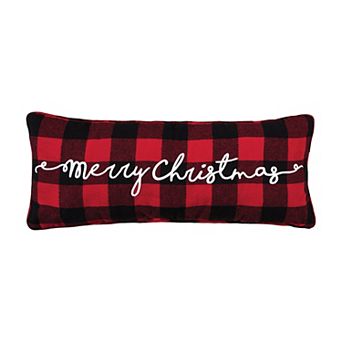 C&F Home Merry Christmas Buffalo Check Throw Pillow