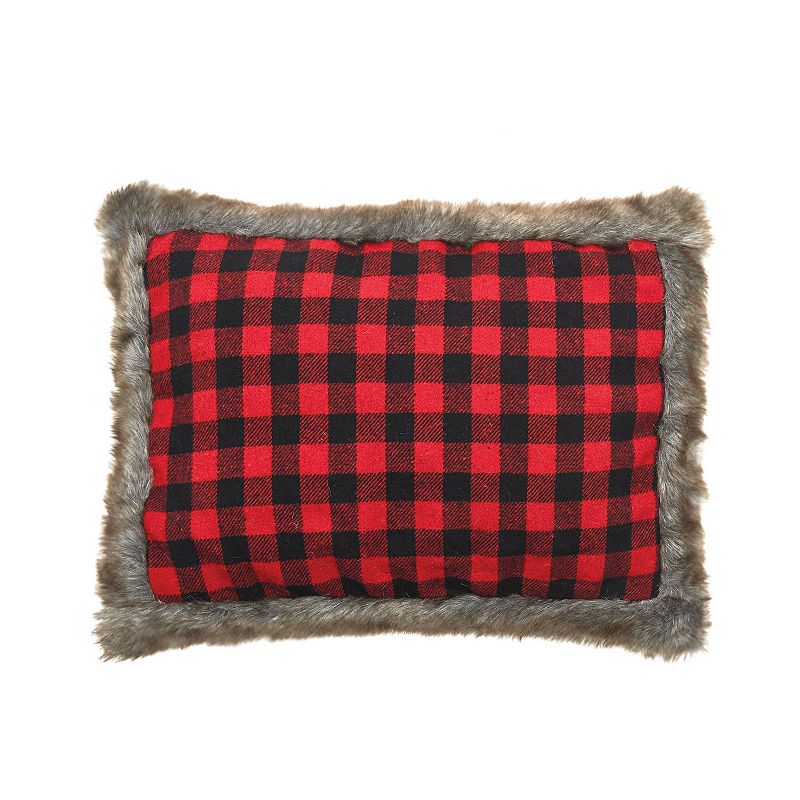 C&F Home Buffalo Check Christmas Throw Pillow, Red, 14X18