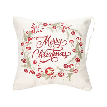 C&F Home Merry Christmas Wreath Throw Pillow