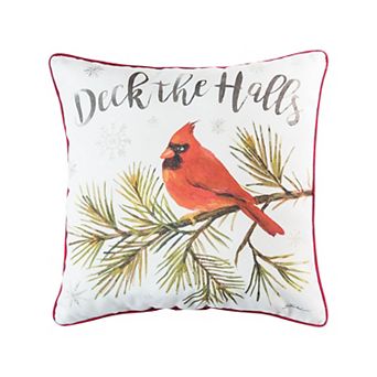 C&F Home Deck the Halls Cardinal Christmas Throw Pillow