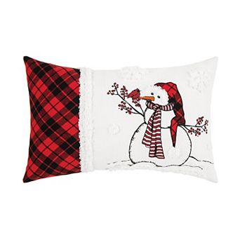 C&F Home Snowman Cardinal Christmas Lumbar Throw Pillow