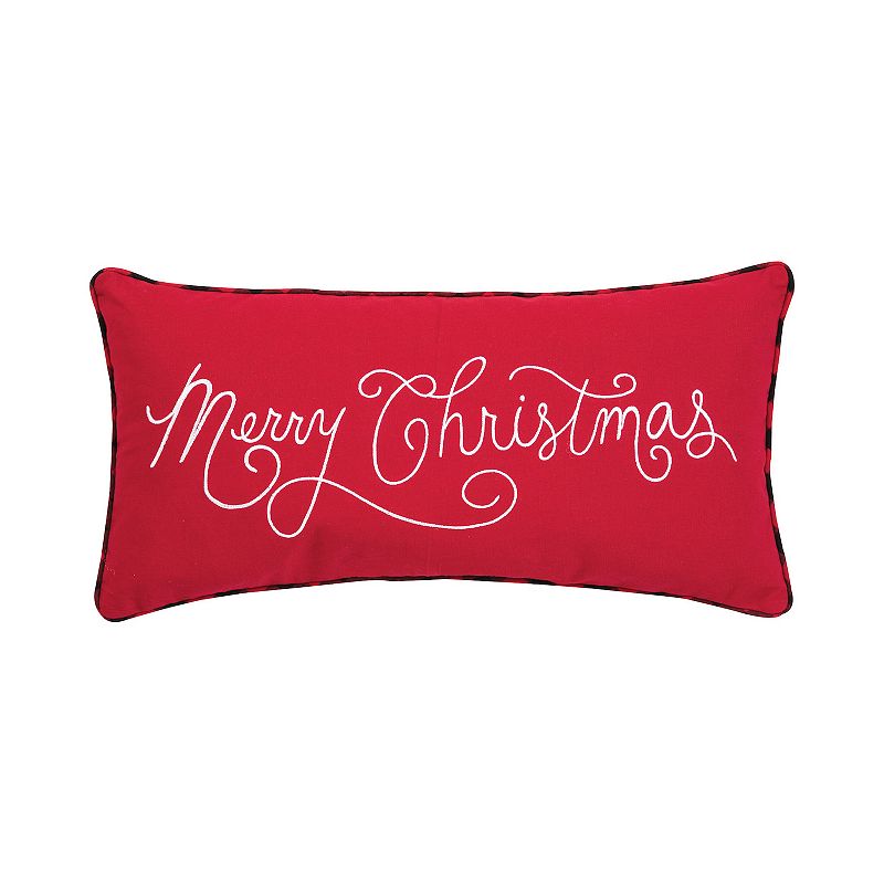 C&F Home Merry Christmas Throw Pillow, Red, 10X20