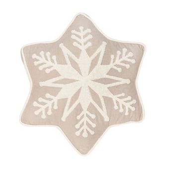 C&F Home Snowflake Shaped Winter Throw Pillow