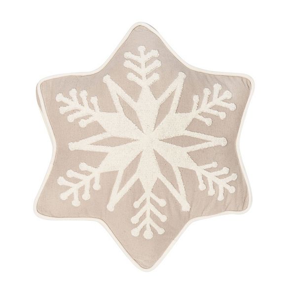 C&F Home Snowflake Shaped Winter Throw Pillow