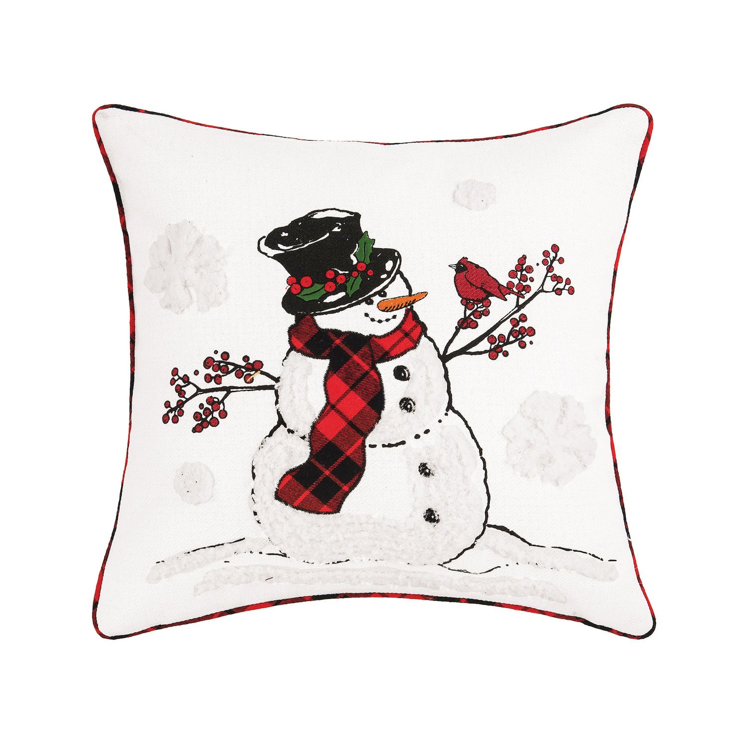 Christmas Snowman Letter Throw Pillow Cover Home Sofa Cushion