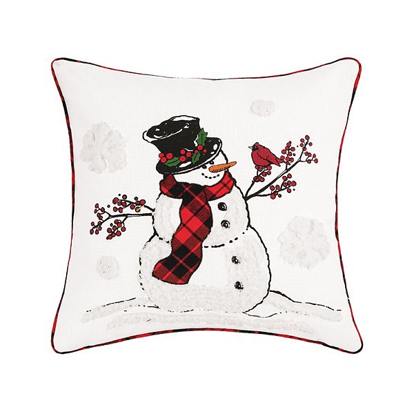 C&F Home Snowman Cardinal Christmas Throw Pillow