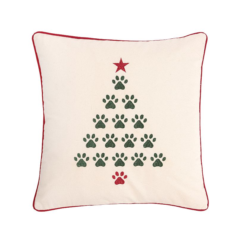 UPC 008246795612 product image for C&F Home Christmas Tree Paws Throw Pillow, Green | upcitemdb.com