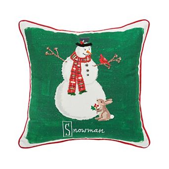 C&F Home Snowman Alphabet Christmas Throw Pillow