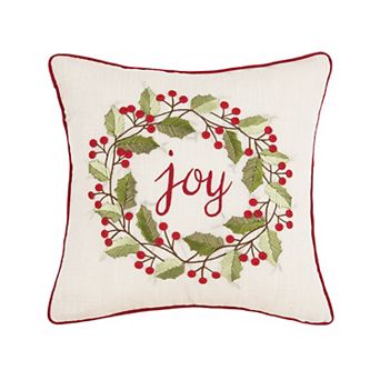 C&F Home Joy Wreath Christmas Throw Pillow