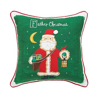 C&F Home Father Christmas Alphabet Throw Pillow