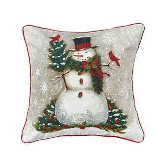 C&F Home Woodland Snowman Christmas Throw Pillow